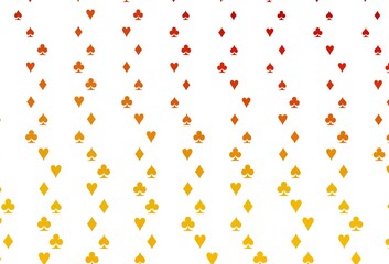 Light Orange vector template with poker symbols.