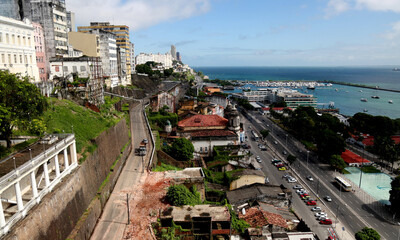 salvador, bahia, brazil - may 23, 2015: View of the Ladeira da Montanha, in the background you can...