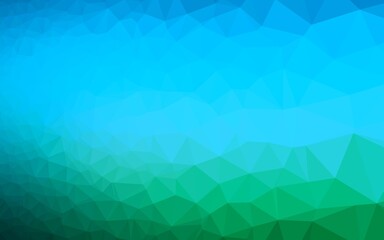 Light Blue, Green vector abstract polygonal texture.