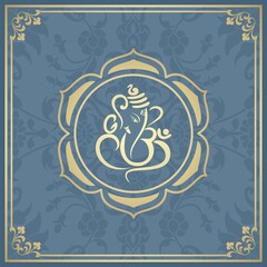 Ganesha, wedding card, royal Rajasthan, India	