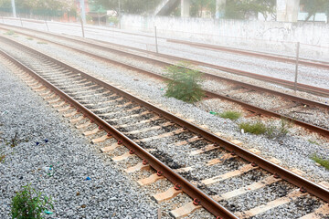 Railroad tracks abstract background