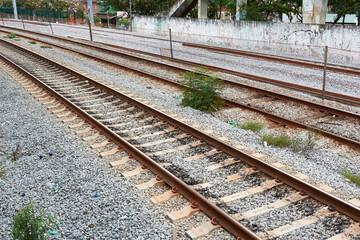 Railroad tracks abstract background