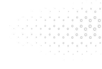 Light black vector background with bubbles.