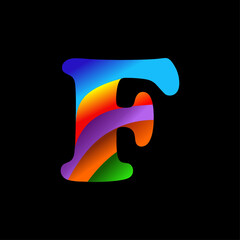 Full color letter F logo