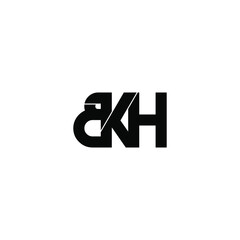 bkh letter original monogram logo design