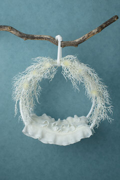 Newborn baby photography swing. Background for newborn baby.