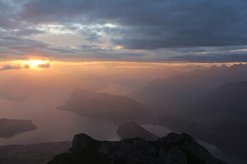 Pilatus Sonnenaufgang Luzern Schweiz