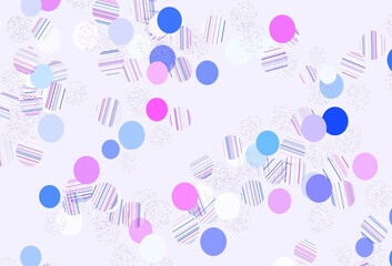 Light Purple vector pattern with spheres.