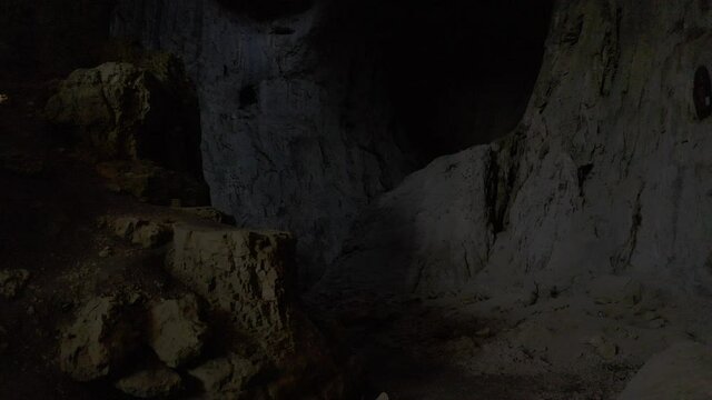 Aerial, Flight Through Prohodna Caves, Bulgaria