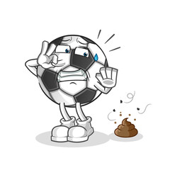 ball with stinky waste illustration. character vector