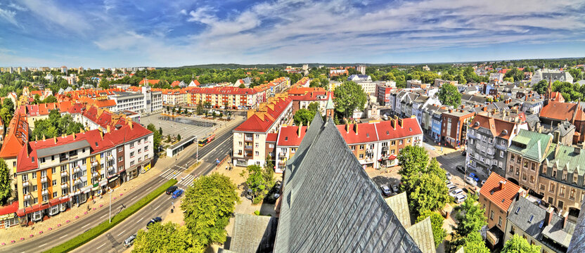 Widok centrum Koszalina