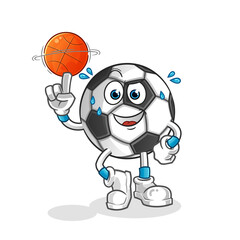 ball playing basket ball mascot. cartoon vector