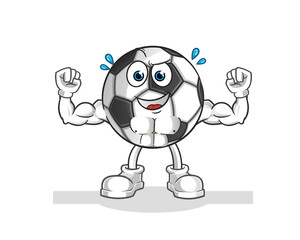 ball muscular cartoon. cartoon mascot vector