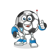 ball robot character. cartoon mascot vector