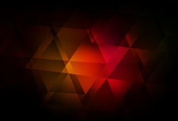Dark Red, Yellow vector triangle mosaic texture.