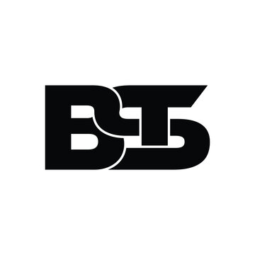 BST letter monogram logo design vector