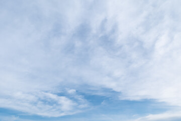 White Cirrostratus clouds on blue sky in sunny day.