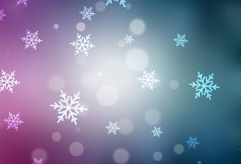 Light Blue, Red vector background in Xmas style.