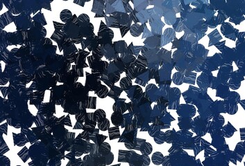 Dark  blue vector texture in poly style with circles, cubes.