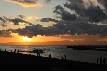 江の島の夕焼け