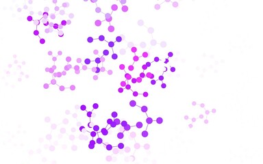 Light Purple, Pink vector pattern with artificial intelligence network.