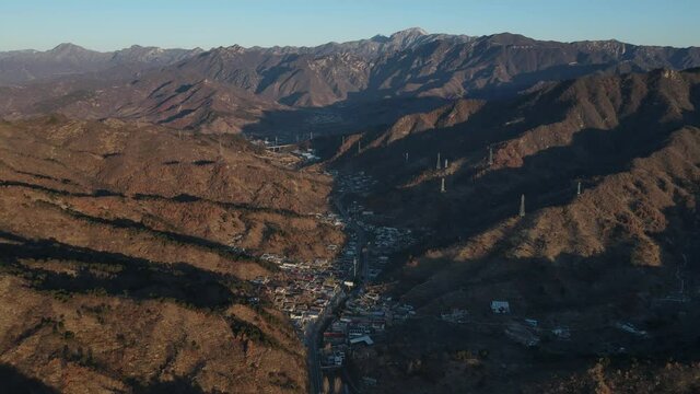 Aerial photography of villages in the suburbs of Beijing