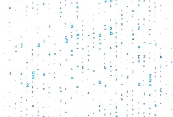 Light BLUE vector backdrop with algebra elements.