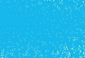 Light Blue, Yellow vector template with memphis shapes.