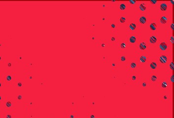 Light blue, red vector texture with disks.