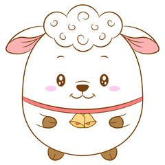 cute sheep drawing for Eid Aladha