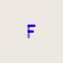 blue letter f
