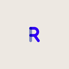 blue letter r