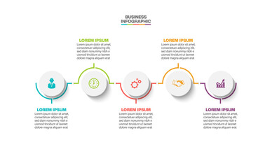 Business data visualization. timeline infographic icons designed for abstract background template milestone element modern diagram process technology digital marketing data presentation chart Vector
