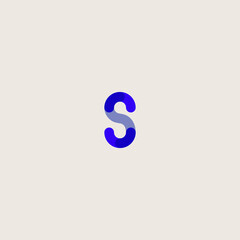 blue letter s