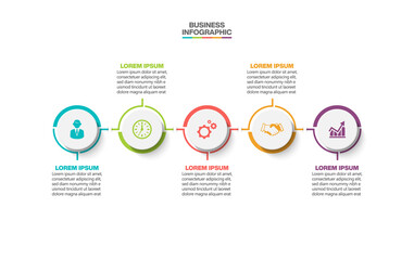 Business data visualization. timeline infographic icons designed for abstract background template milestone element modern diagram process technology digital marketing data presentation chart Vector
