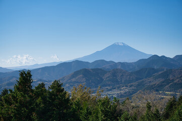 富士山, 雪, 山, 風景, 空, 自然, 森, 青, 雲, 頂点, 景色, 全景