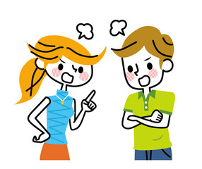 夫婦喧嘩　言い合い　口論