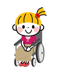 車椅子の女の子