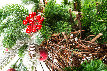 Floral Christmas arrangement.