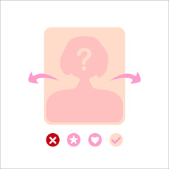 Dating App User Interface Vector