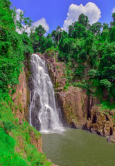 Naklejka na ściany i meble waterfall in plitvice national park