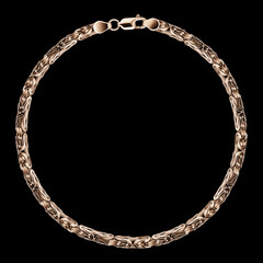 Jewelry gold braided chain around the neck