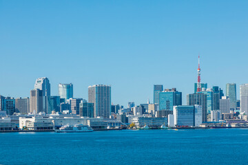 Obraz premium 東京タワーとビル群 レインボーブリッチより