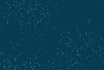 Light blue vector background with gender symbols.
