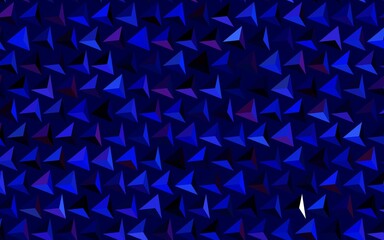Naklejka premium Dark Pink, Blue vector texture with triangular style.