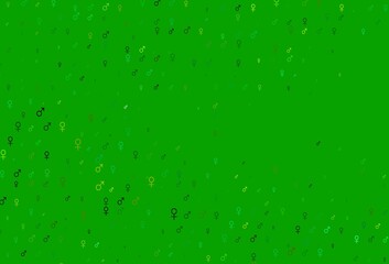 Light green, yellow vector texture with male, female icons.