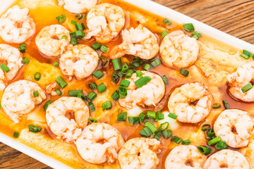 Chinese Cuisine: Steamed Shrimp with Tofu