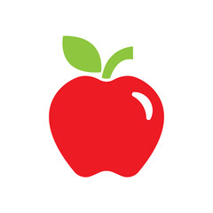red apple fruit icon vector