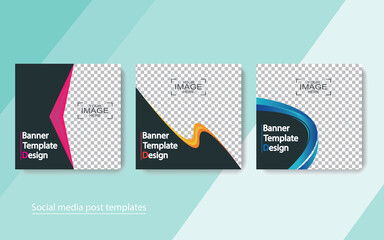 set banner social media post design,vector illustrations.