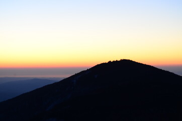 sunset in the mountains